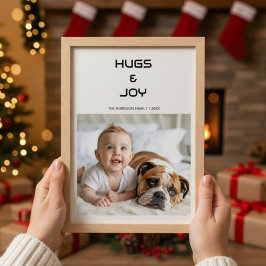 Knuffels & vreugde van de mensen en de hond kaart