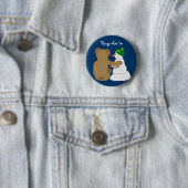 Knuffels zijn in ronde button 5,7 cm (In situ)