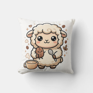 Knuffelschaap koffieboon kussen