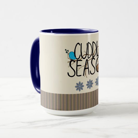 Knuffelseizoen Mok met Bird House (Voorkant links)