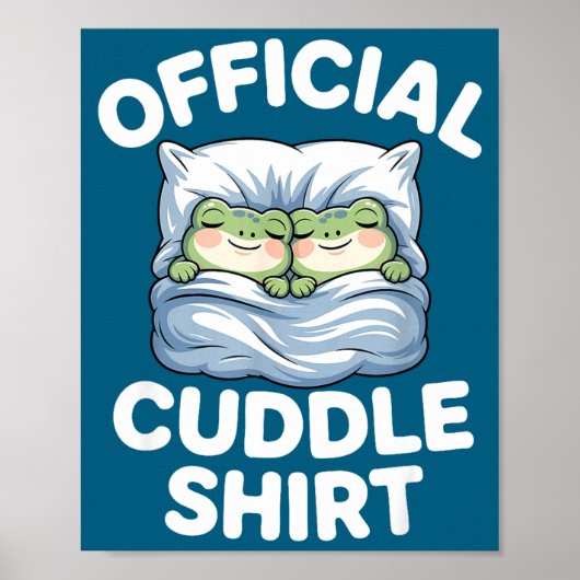 Knuffelshirt Grappige Cute Kikkers Knus Poster (Voorkant)