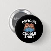 Knuffelshirt Schattige Bevers Knuffelen  Ronde Button 5,7 Cm (Voorkant /achterkant)