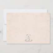 Knuffelteddybeer foto geboorte aankondiging (Achterkant)