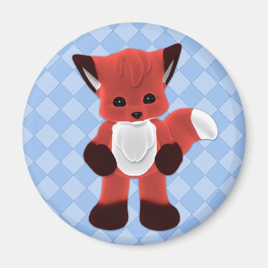 Knuffelvos Toon magneet (Voorkant)
