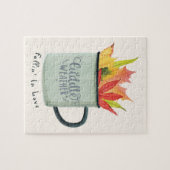 Knuffelweer Waterverf Herfstbladeren Legpuzzel (Horizontaal)