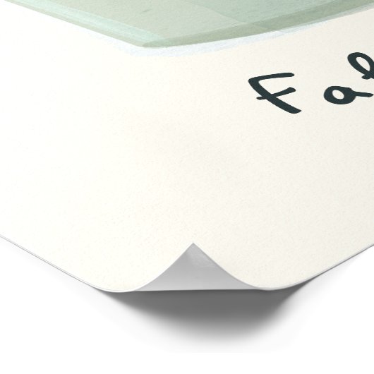 Knuffelweer Waterverf Herfstbladeren Poster (Hoek)