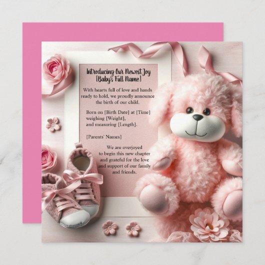 Knuffelwelkom Kaart (Voorkant / Achterkant)