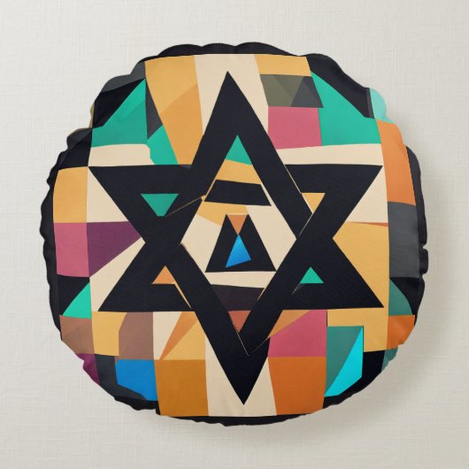 knuffelwolk rond kussen (Voorkant)