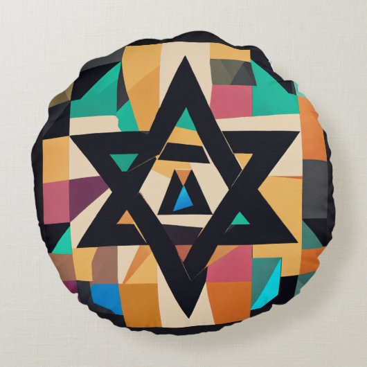 knuffelwolk rond kussen (Achterkant)