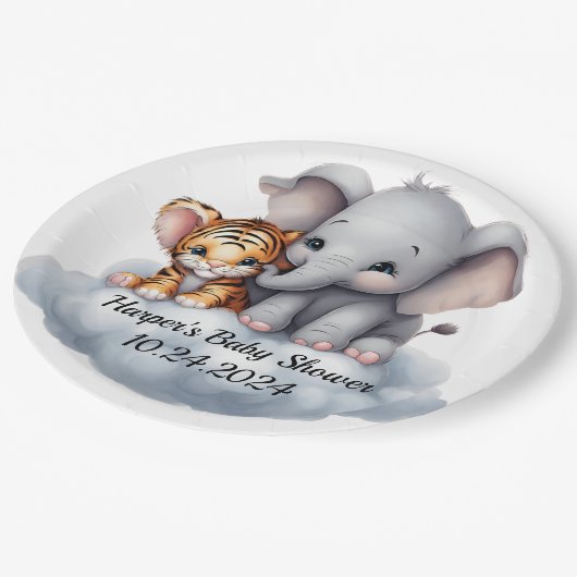 Knuffelwolken Papieren Bordje (Gekanteld)