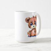 Knuffige Beer Cool Teddy positief Koffiemok (Voorkant rechts)