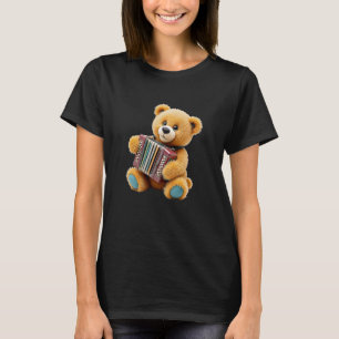 Knuffige beer die accordeon speelt. t-shirt