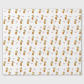 Knuffige Beer Inpakpapier (Vlak)