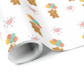 Knuffige Beer Inpakpapier (Rol Hoek)