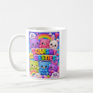 Knuffige BFF's Malse Kawaii Dieren Regenboog Harte Koffiemok