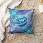 Knuffige Blauwe Planeet Melkweg Kussen (Deken)