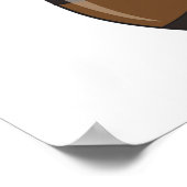 Knuffige bruine teddybeer met engelenvleugels poster (Hoek)