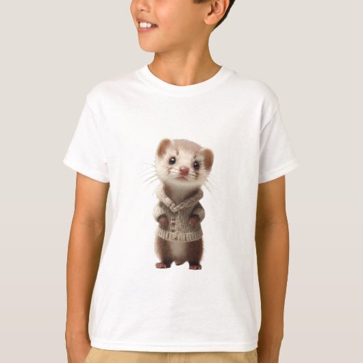 Knuffige Cardigan Fret Kinderen T-shirt (Voorkant)