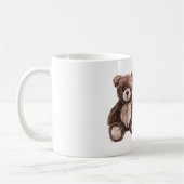 Knuffige Chocolade Bruine Teddydier Koffiemok (Links)