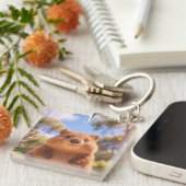 Knuffige dikke Quokka-sleutelhanger Sleutelhanger (Voorkant Rechts)
