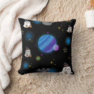Knuffige en griezelige Halloween Galaxy Worpkussen Kussen