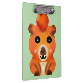 Knuffige Fuzzy Capybara met Oranje | Kawaii Dieren Klembord (Rechts)