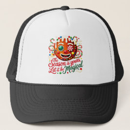Knuffige Gingerman Winter Muts Kerstkoekje Trucker Pet
