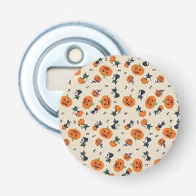 Knuffige Halloween Pompoenen & Zwarte Katten Patro