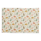 Knuffige handgetekende lente konijnen kussensloop (Achterkant)