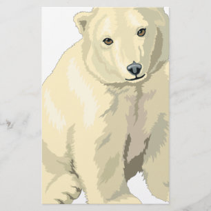 Knuffige ijsbeer briefpapier