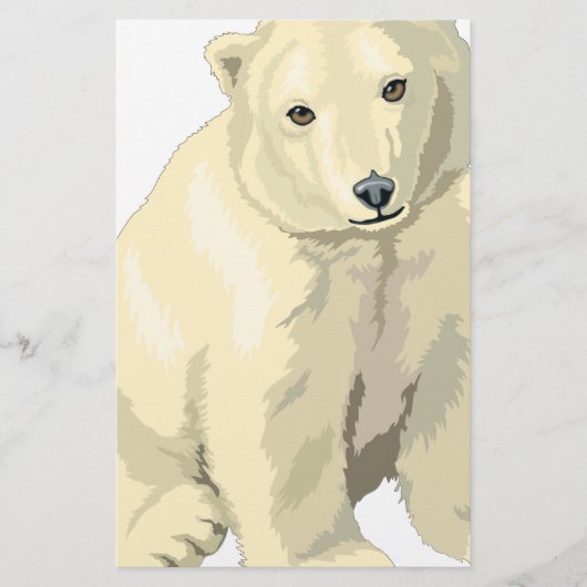 Knuffige ijsbeer briefpapier (Voorkant)