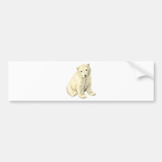 Knuffige ijsbeer bumpersticker (Voorkant)