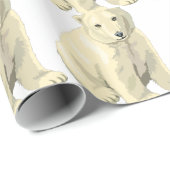 Knuffige ijsbeer cadeaupapier (Rol Hoek)