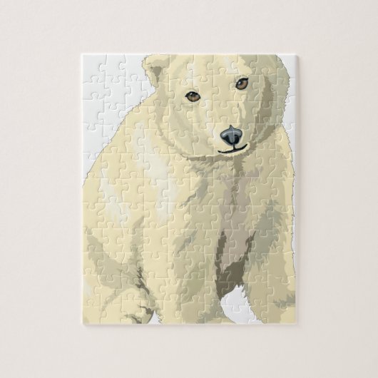 Knuffige ijsbeer legpuzzel (Verticaal)