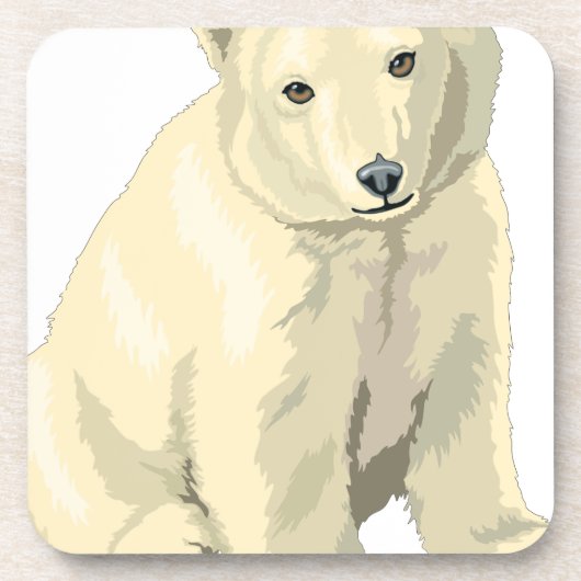 Knuffige ijsbeer onderzetter (Voorkant)