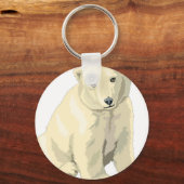 Knuffige ijsbeer sleutelhanger (Voorkant)