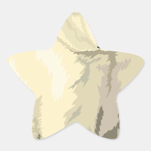 Knuffige ijsbeer ster sticker (Voorkant)