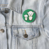 Knuffige IJsberen Knop Ronde Button 5,7 Cm (In situ)