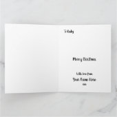 Knuffige Kasky Persoonlijke Rendieren Op Schaatsen Kaart (Binnen)