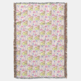 Knuffige Kawaii Kittens Roze Pastel Knus Dekbed Deken