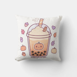 Knuffige Kawaii Pompoen Specerijen Boba Worp Kusse Kussen