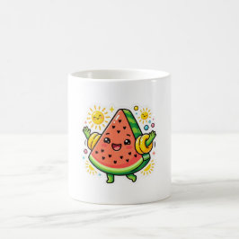 Knuffige Kawaii Watermeloen Schijf Opblaasbare Arm Koffiemok