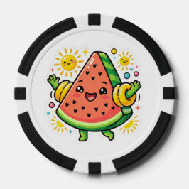 Knuffige Kawaii Watermeloen Schijf Opblaasbare Arm Poker Chips