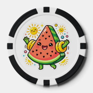 Knuffige Kawaii Watermeloen Schijf Opblaasbare Arm Poker Chips