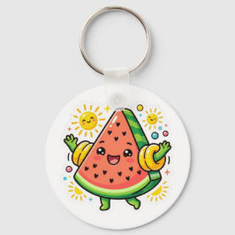 Knuffige Kawaii Watermeloen Schijf Opblaasbare Arm Sleutelhanger
