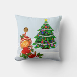 Knuffige Kerst Elf Kuspillow Kussen