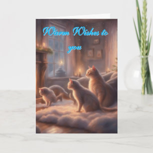 Knuffige Kittens Warme Wensen Verjaardag Kaart