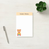 Knuffige Kleurrijke Teddibeer Kinderen Gepersonali Post-it® Notes (Kantoor)