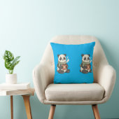 Knuffige Panda Kussen - Illustratie Zoete Knuffel (Stoel)