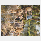 Knuffige Puppies & Kittens Riverside Fleece Deken  (Voorkant (Horizontaal))
